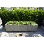 EXTREMELY LARGE CUT STONE GARDEN TROUGH