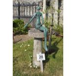 LARGE BRONZE GARDEN FIGURE