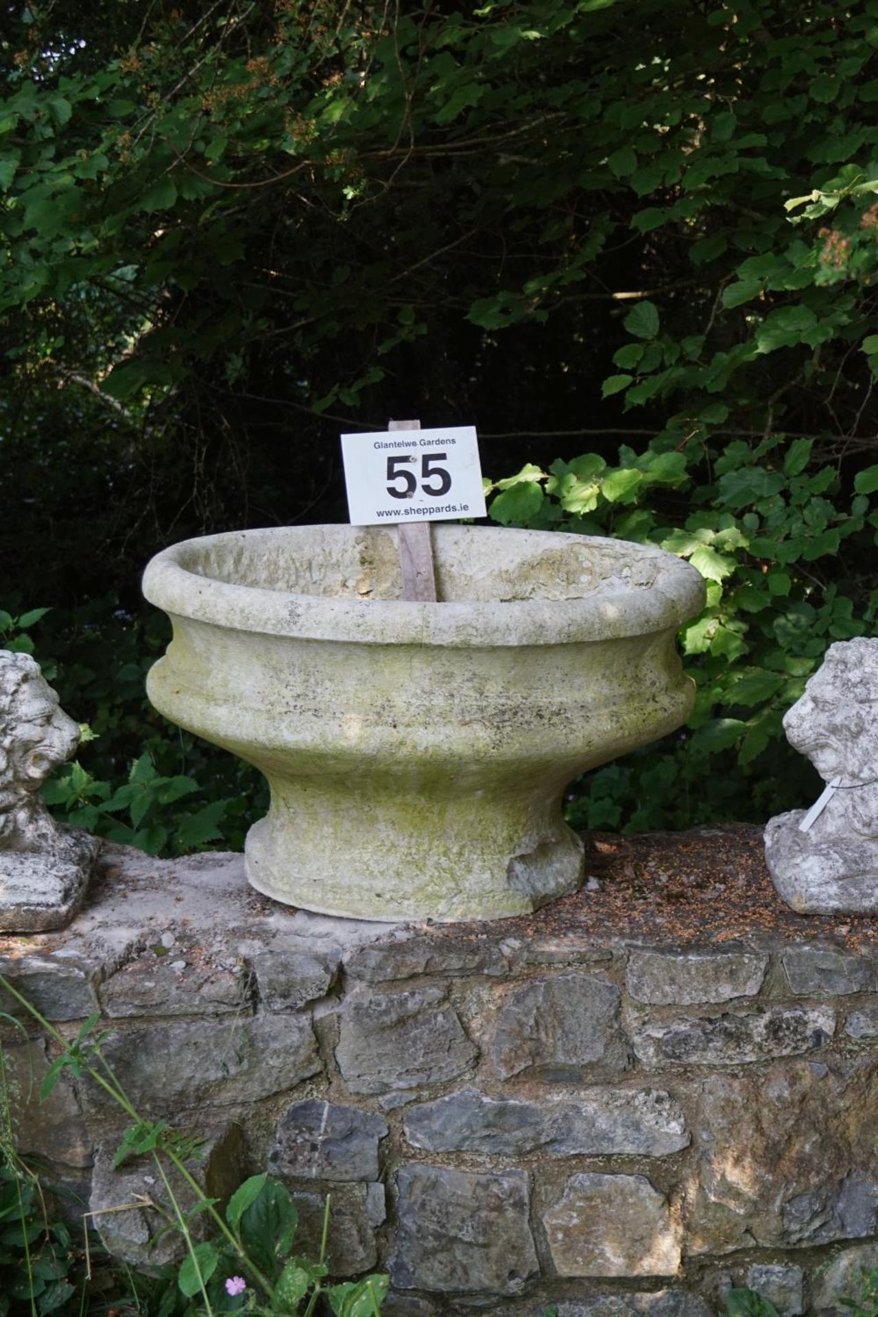 19TH-CENTURY CARVED LIMESTONE PLANTER