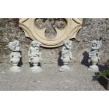 GROUP OF 4 ITALIANATE GARDEN SCULPTURES