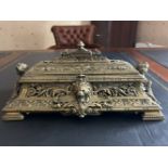 19TH-CENTURY BRASS INK STAND