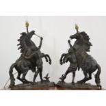 PAIR 19TH-CENTURY SPELTER TABLE LAMPS
