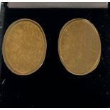 9 CT. SOLID GOLD TORPEDO FITTED CUFFLINKS