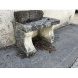 MOULDED STONE GARDEN BENCH