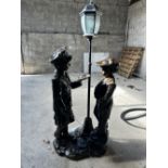 COMPOSITE FIGURE STEMMED GARDEN LIGHT