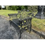 PAIR OF CAST IRON GARDEN SEATS