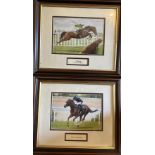 TWO HORSE RACING PHOTOGRAPHS