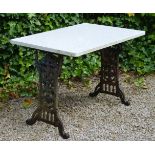 19TH-CENTURY CAST IRON GARDEN TABLE