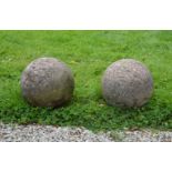 PAIR STONE EDGING SPHERES