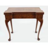 EDWARDIAN WALNUT GEORGE II STYLE GAMES TABLE