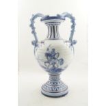 LARGE DELFT BLUE AND WHITE VASE