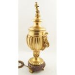 LARGE GILT BRONZE TABLE LAMP