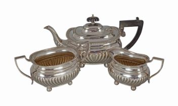 3-PIECE SHEFFIELD SILVER-PLATED TEA SERVICE