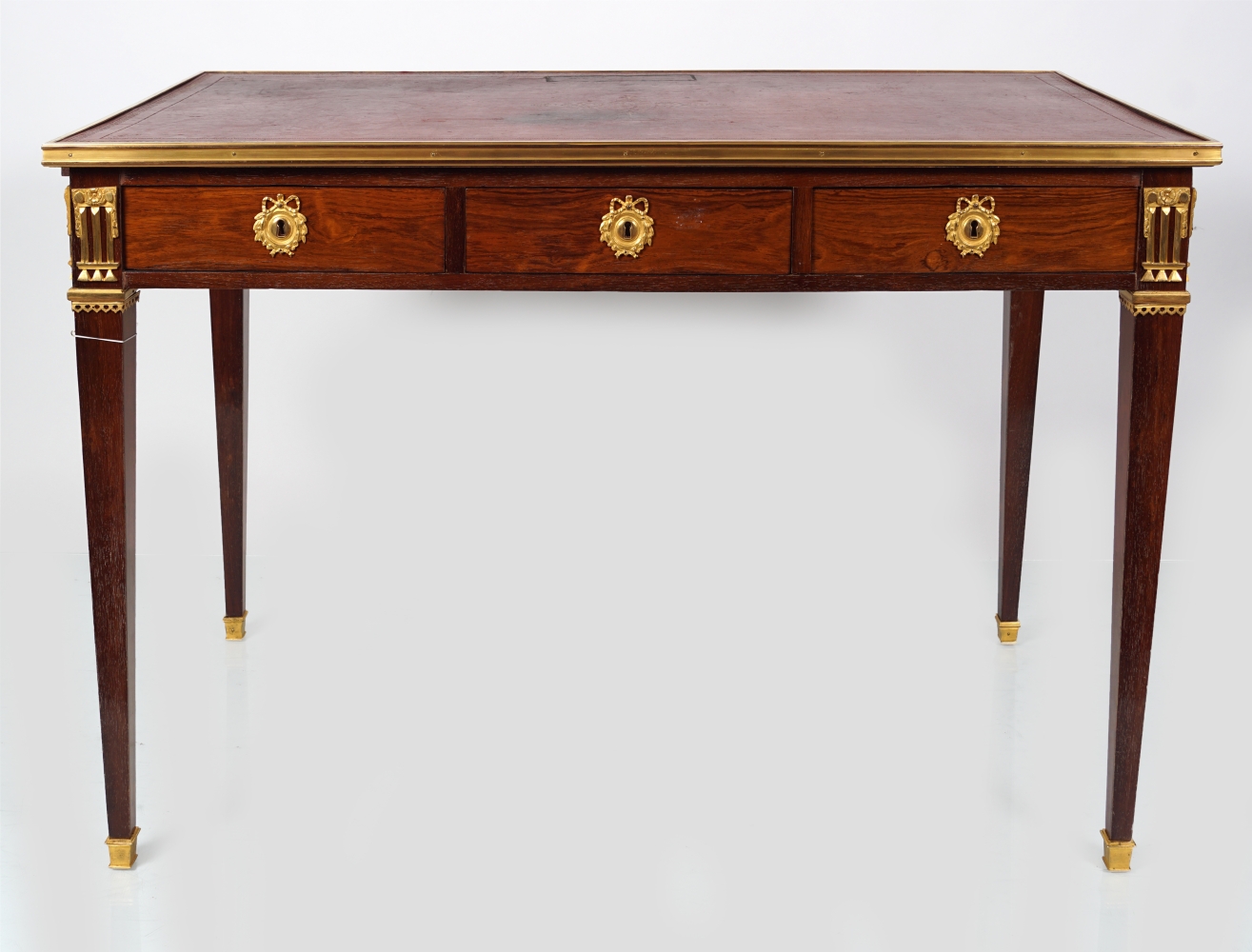 19TH-CENTURY FRENCH MAHOGANY & ORMOLU BUREAU PLAT