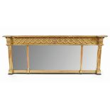 REGENCY PERIOD GILT FRAMED OVERMANTEL MIRROR