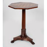 REGENCY ROSEWOOD CHESS TOP OCCASIONAL TABLE