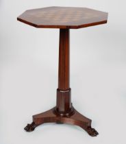 REGENCY ROSEWOOD CHESS TOP OCCASIONAL TABLE