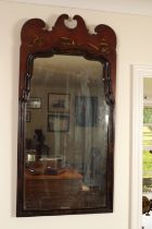 19TH-CENTURY LACQUERED FRAMED MIRROR