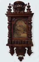 19TH-CENTURY WALNUT WALL CLOCK