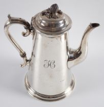 LARGE SHEFFIELD SILVER-PLATED COFFEE POT