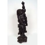 LARGE CHINESE HARDWOOD CARVING