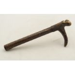 19TH-CENTURY CHINESE BRONZE STICK HANDLE