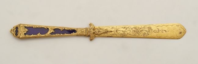 19TH-CENTURY ORMOLU PAPER KNIFE