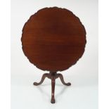 IRISH 18TH-CENTURY MAHOGANY TEA TABLE