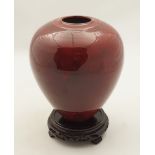 JR STUDIO POTTERY SANG DU BOUEF VASE