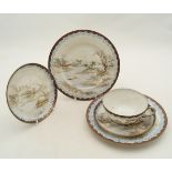 JAPANESE PAINTED EGG PORCELAIN CABARET SET