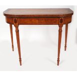 GEORGE III SATINWOOD GAMES TABLE