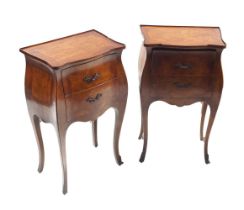 PAIR LOUIS XV STYLE KINGWOOD BEDSIDE CHESTS