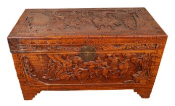 PROFUSELY CARVED CHINESE TRUNK