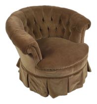 VICTORIAN UPHOLSTERED TUB ARMCHAIR