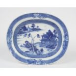 18TH-CENTURY CHINESE BLUE & WHITE PLATTER