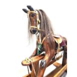 VINTAGE CARVED WOOD ROCKING HORSE