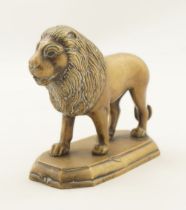 19TH-CENTURY BRONZE LION