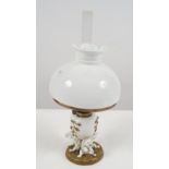 19TH-CENTURY SITZENDORF PORCELAIN OIL LAMP