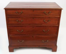 GEORGE III PERIOD MAHOGANY CROSSBANDED CHEST