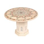 INDIAN SPECIMEN MARBLE CONSERVATORY CENTRE TABLE