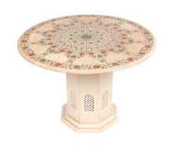 INDIAN SPECIMEN MARBLE CONSERVATORY CENTRE TABLE