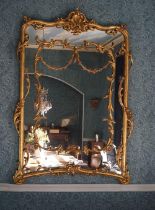 19TH-CENTURY CARVED GILTWOOD MIRROR