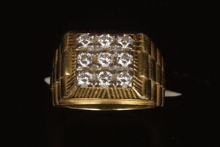 18 CT. GOLD & DIAMOND GENT'S RING