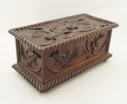 19TH-CENTURY ANGLO INDIAN CARVED JEWELLERY BOX