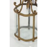 EDWARDIAN BRASS HALL LANTERN