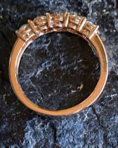 18 CT. ROSE GOLD FIVE STONE DIAMOND RING