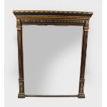 19TH-CENTURY EBONIZED & PARCEL-GILT MIRROR