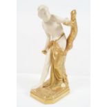 ROYAL WORCESTER PARCEL-GILT NYMPH