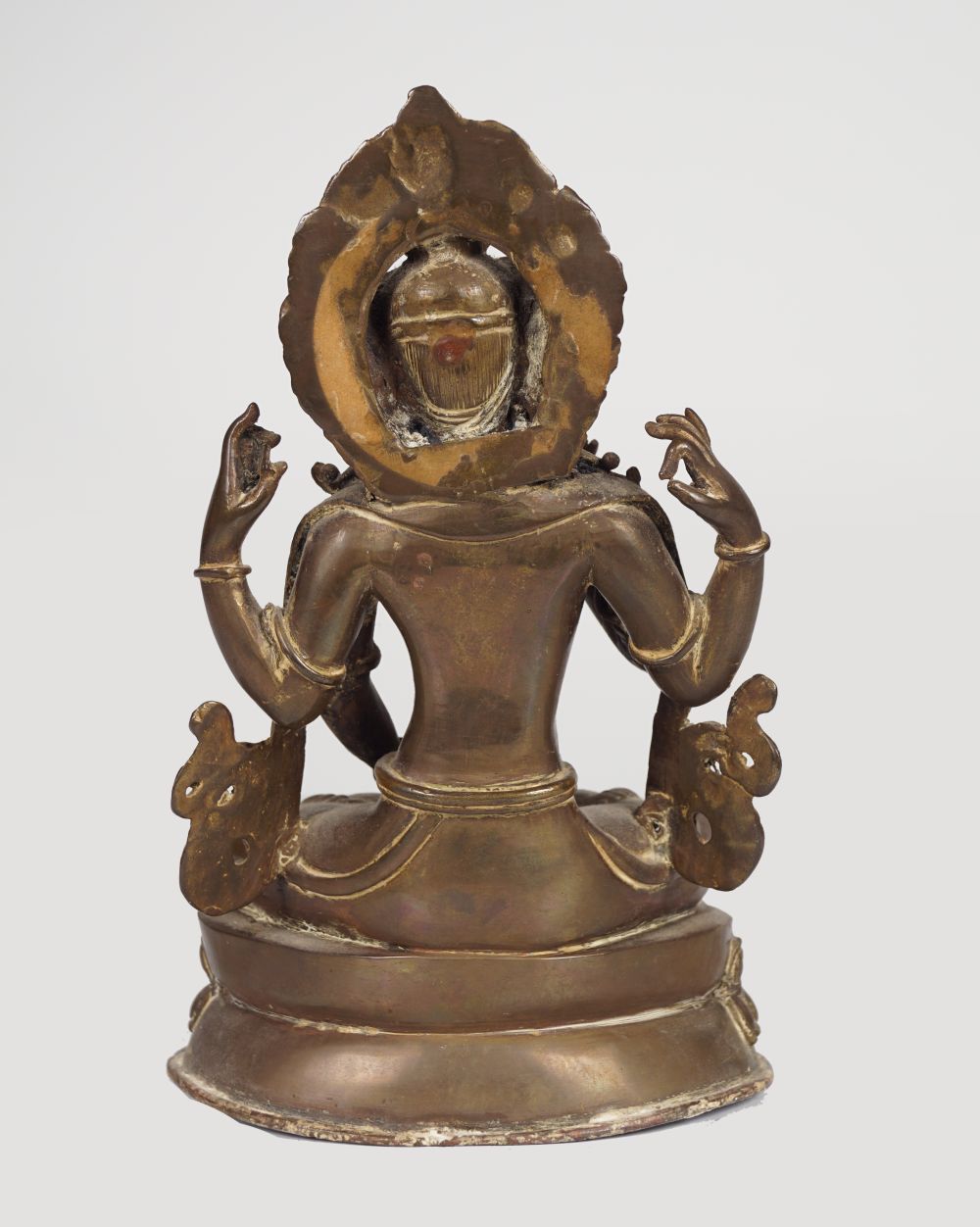 CHINESE QING BRONZE BUDDHA - Image 4 of 4