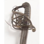 GEORGE IV OFFICER'S SWORD & LEATHER SCABBARD